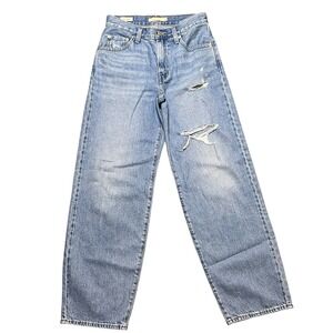 Levi's Baggy Dad Jeans Light Wash Distressed Size 24 Baggy Grunge Y2K Skater